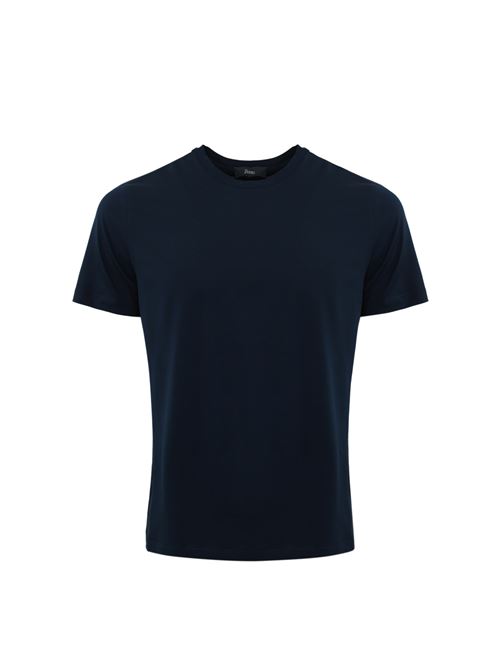 T-shirt in cotone stretch blu Herno | JG000174U 520039200